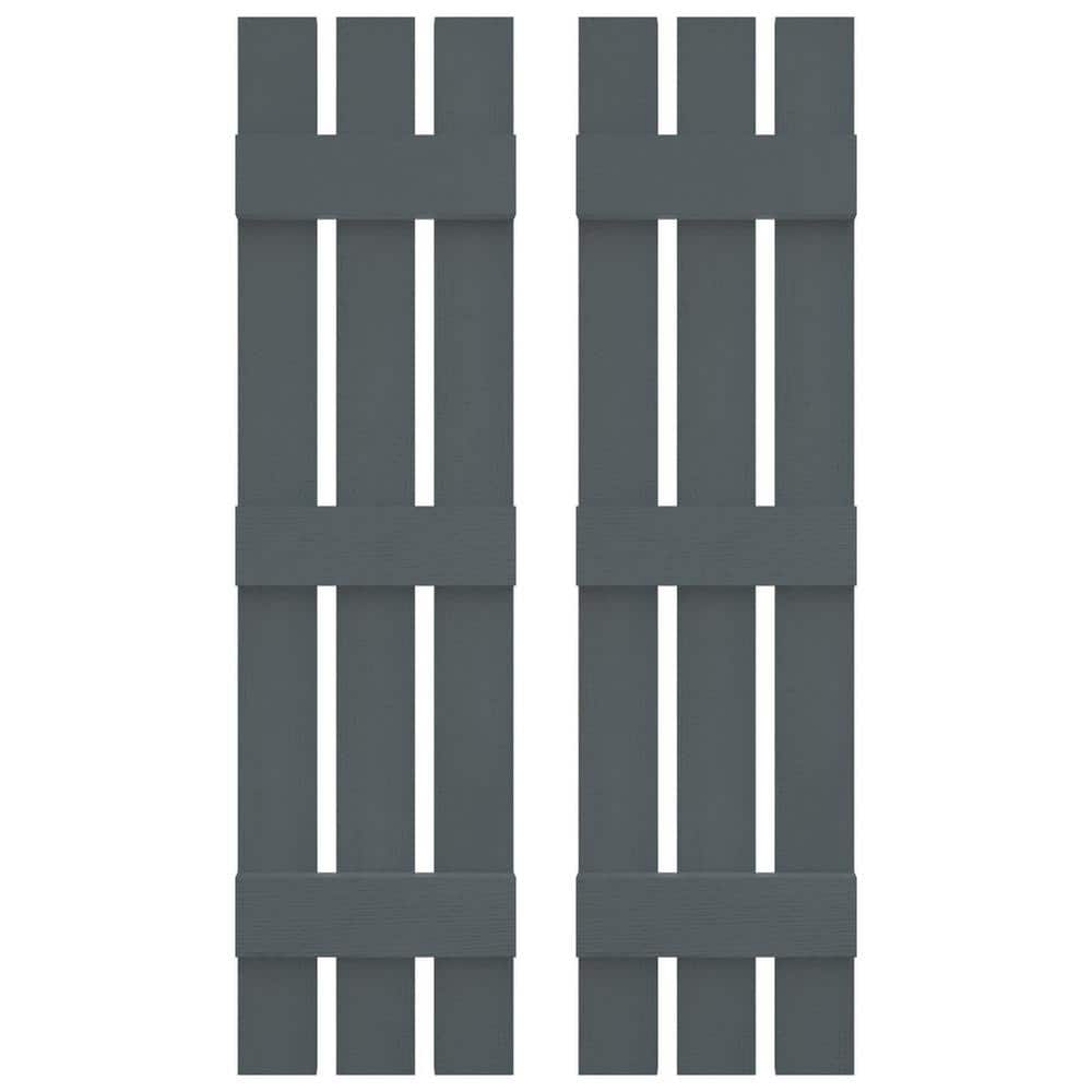 Builders Edge 12 in. W x 71 in. H Vinyl Board and Batten Shutters Pair in Storm Cloud price history on PriceWatchPro