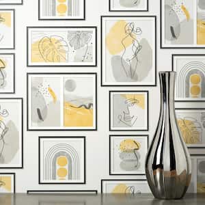 Krasner Mustard Gallery Paper Wallpaper Sample