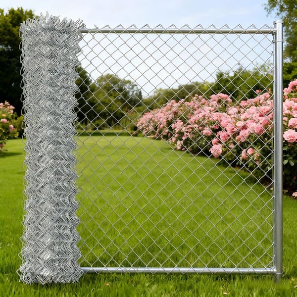 新品FENCE OF DEFENSE REUNITED&STARTINGOVER 57 ft. x 5.6 ft. Silver Metal No Dig Animal Barrier Garden Fence