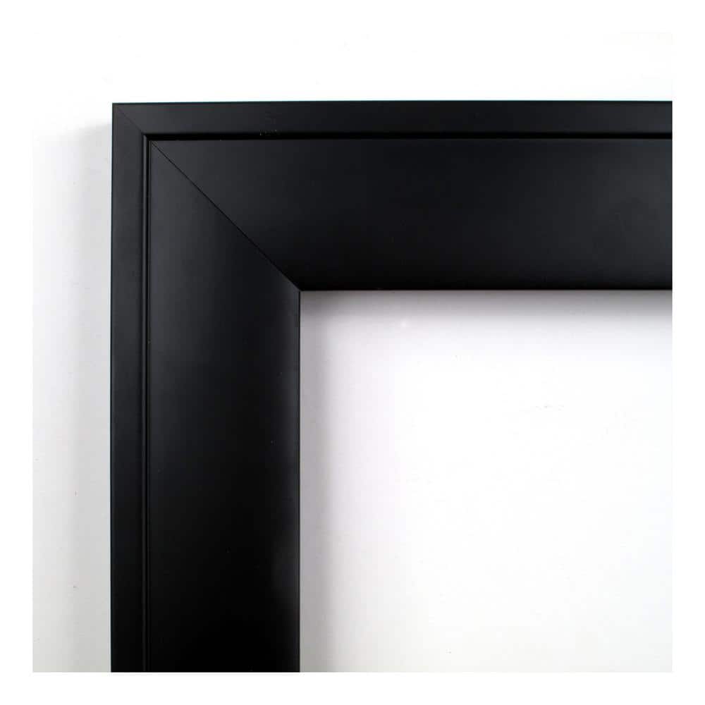 Nero Black Beveled Wood Wall Mirror 23.5 x 19.5 inches