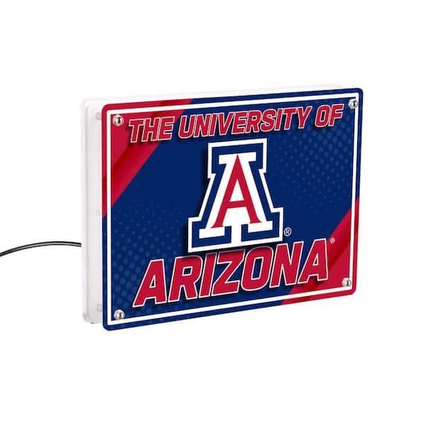Evergreen University of Arizona NCAA Blue Rectangle Desklite LED Decor