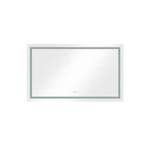 84 in. W x 32 in. H Rectangular Aluminum Framed Wall Mount LED Anti-Fog Modern Decorative Bathroom Vanity Mirror