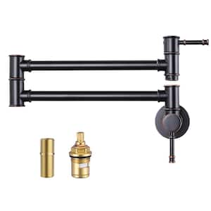 Wall Mounted Pot Filler with Removable Aerator in Oil Rubbed Bronze