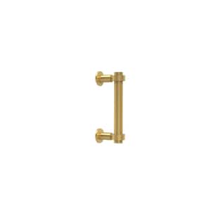 Contemporary 6 in. Back to Back Shower Door Pull in Unlacquered Brass