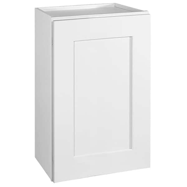 Brookings Solid Wood Assembled Shaker 15 in. x 24 in. x 12 in. 1 Door Wall Kitchen Cabinet W1524 in White
