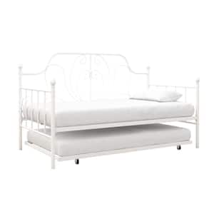 Lucy White Metal Twin/Twin Daybed and Trundle