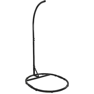 Sunnydaze Decor 6.33 ft. Metal Egg Chair Hammock Stand with Round