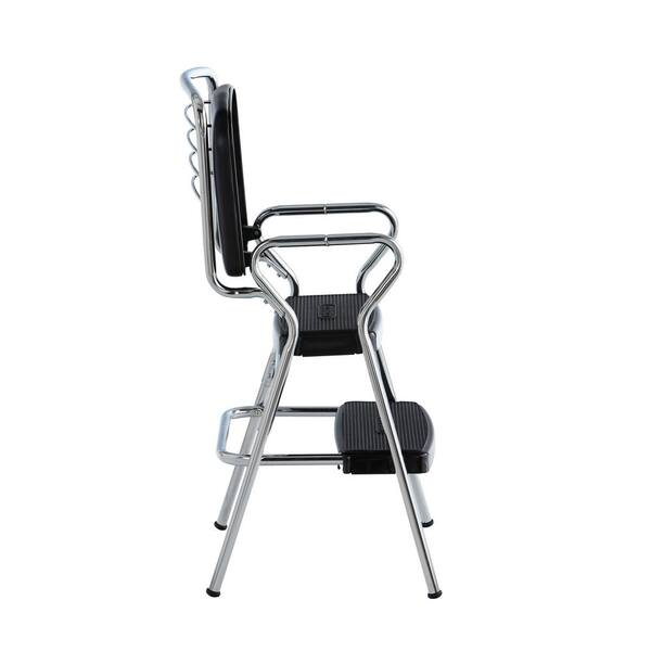 cosco retro chair step stool black