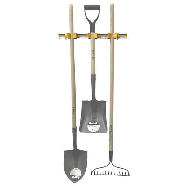 21.5 in. Yellow Garage, Garden and Sports Tool Organizer with 3 One-Size-Fits-All Tool Holders