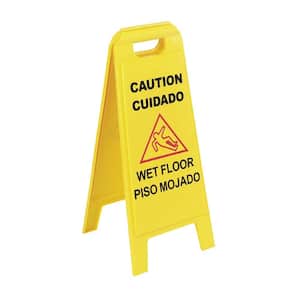 11 in. x 25 in. English, Spanish Floor Sign (Case of 6)