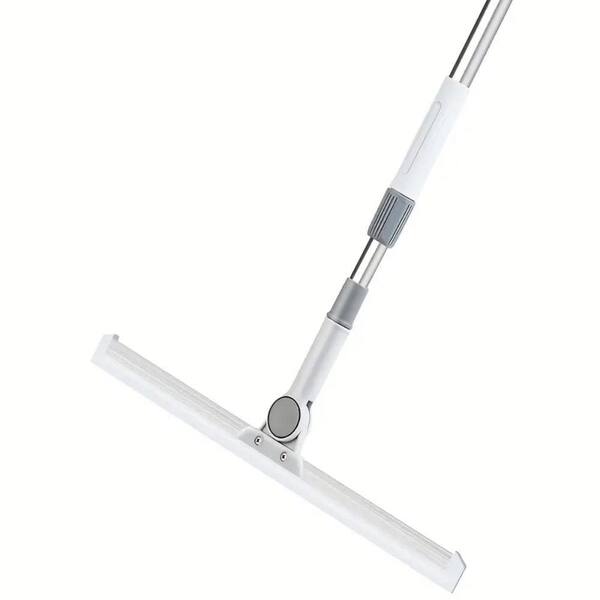 Scraper Cleaner with Silicone Brush Aluminum Shower Squeegee