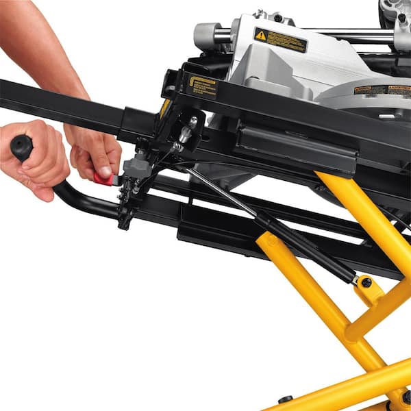 DEWALT - 15 Amp Corded 12 in. Double Bevel Sliding Compound Miter Saw with 32-1/2 in. x 60 in. Rolling Miter Saw Stand