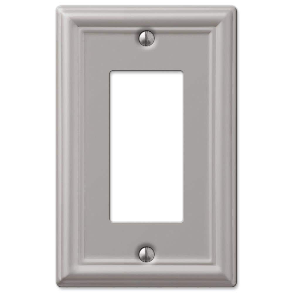 AMERELLE Ascher 1-Gang Brushed Nickel Decorator/Rocker Stamped Steel ...
