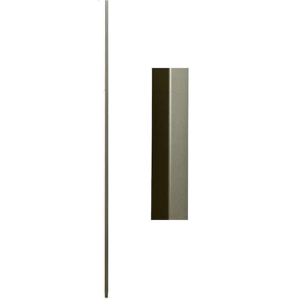Atlas Stair Parts 44 in. x 1/2 in. Ash Grey Plain Square Hollow Wrought Iron Stair Baluster