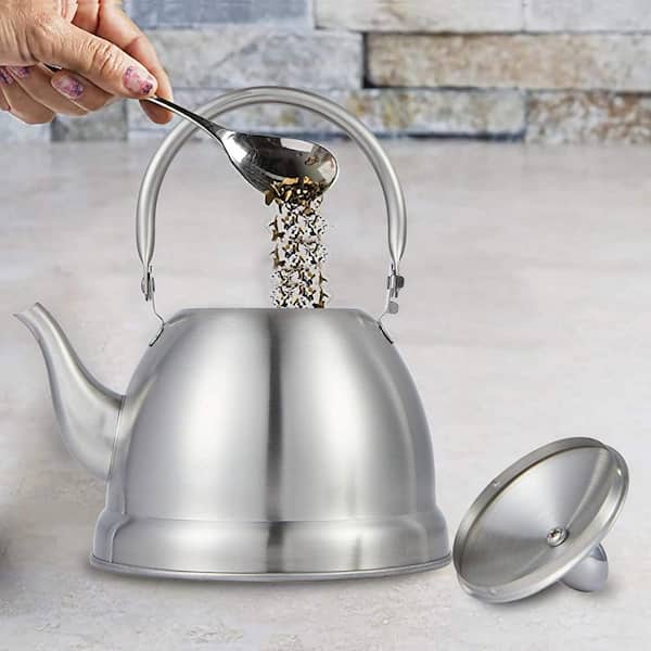 Tea Kettle Stainless Steel Stovetop, Metal Teapot With Infusers for Loose  Tea Strainer Silverware for Home Kitchen Utensil - AliExpress