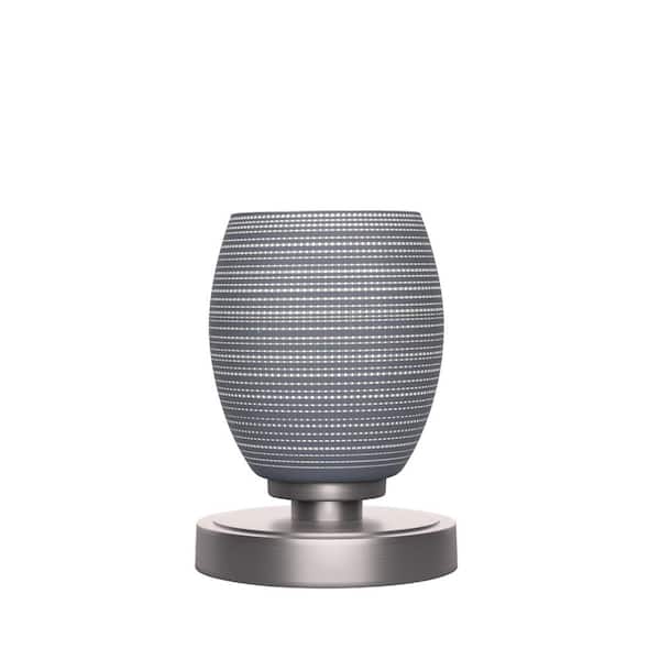 Unbranded Quincy 7.5 in. Graphite Accent Lamp with Glass Shade