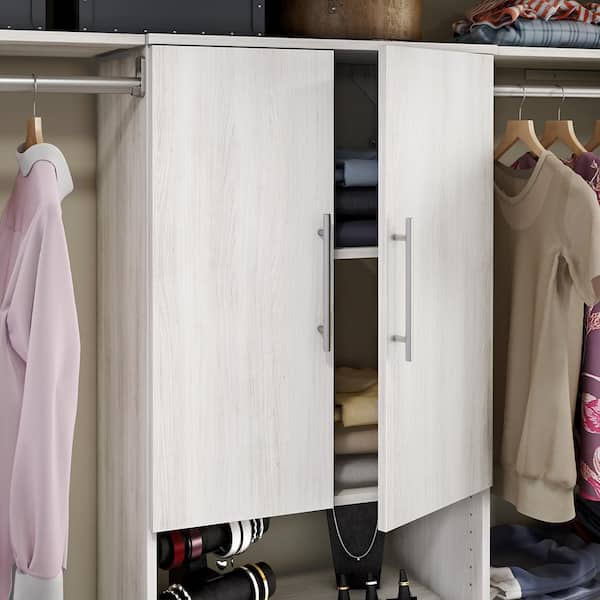 Style+ 25 in. W Modern Bleached Walnut Closet Door Kit