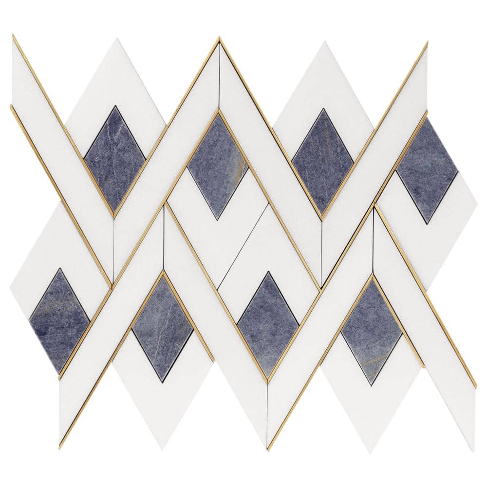 Ivy Hill Tile Kappa Azul Blue 3 in. x 0.39 in. Polished Ivy Hill Tile Kappa Azul Blue 3 in. x 0.39 in. Polished