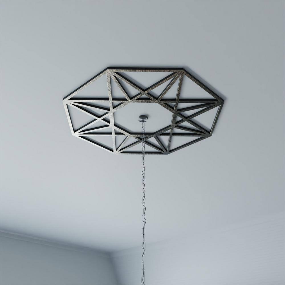 Antiqued Pale Gold 22" PVC Pierced Ceiling Medallion