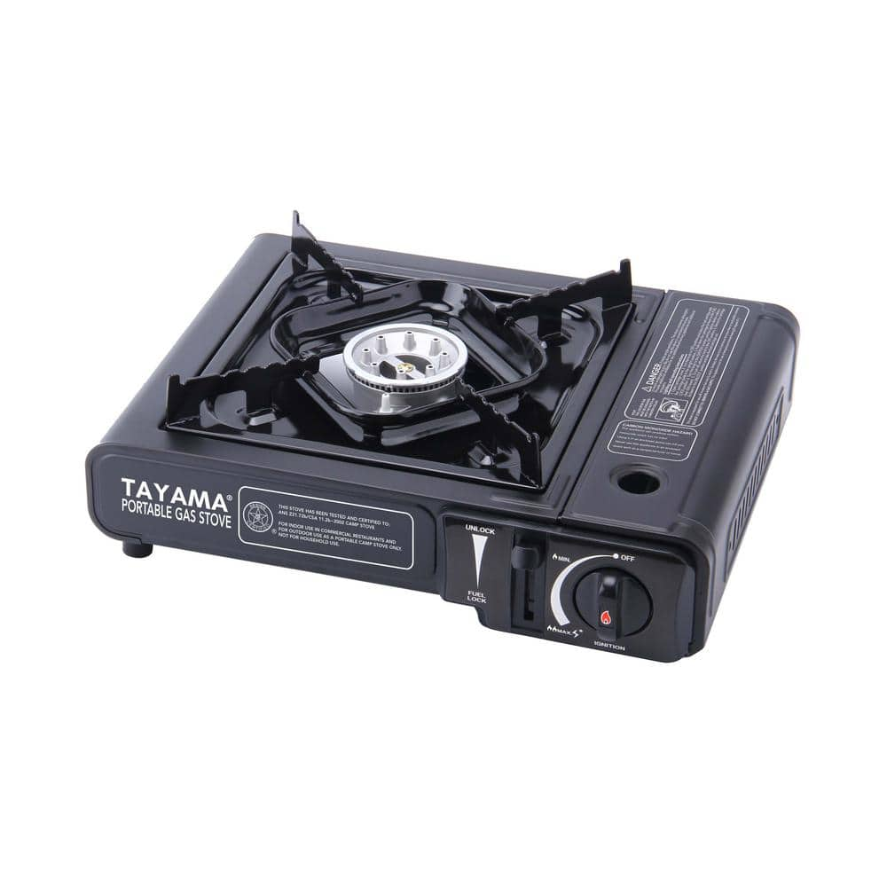 Tayama 8,000 BTU Black Butane Gas Portable Camping Stove