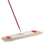 36 in. Cotton Dust Flat Mop with Steel Handle