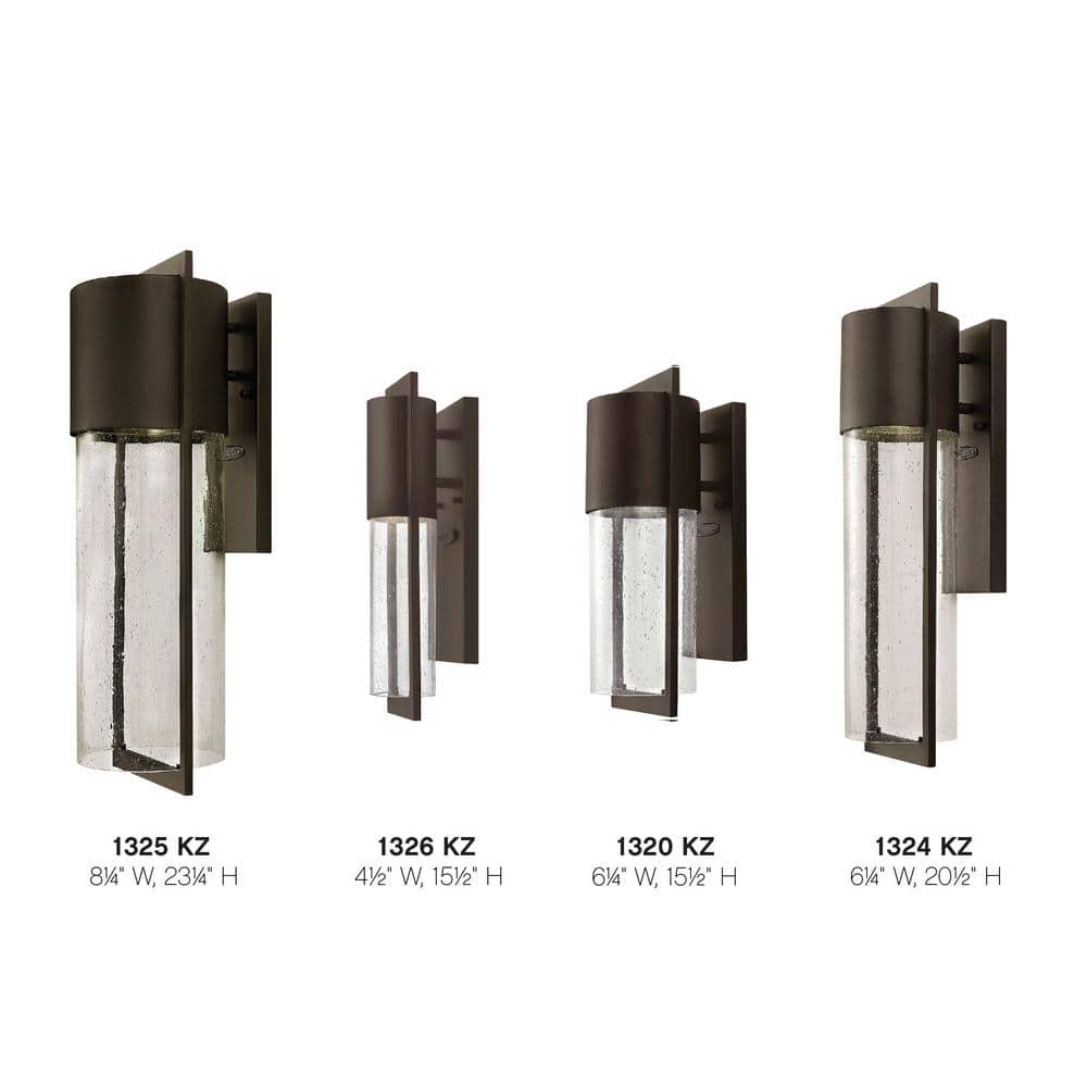 Buckeye Bronze Seedy Glass 1-Light Outdoor Wall Light