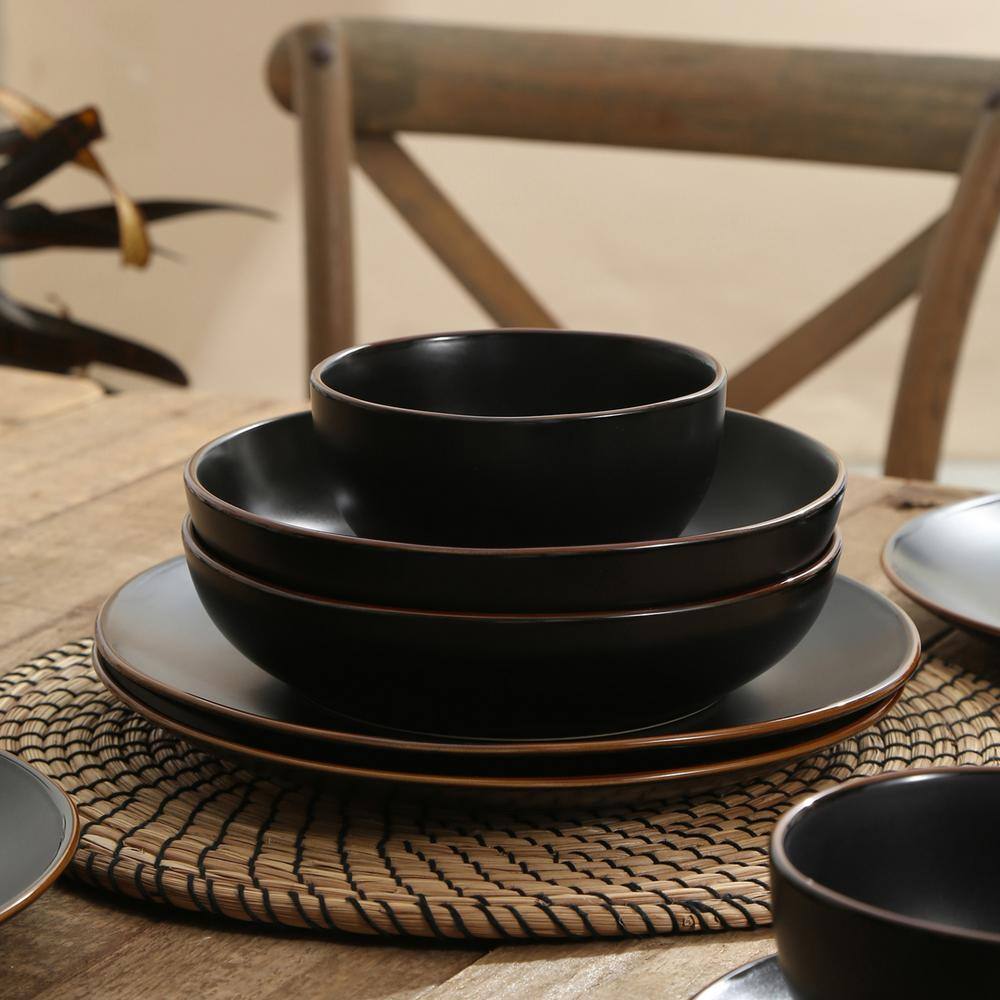 Elegant White Ceramic Dinnerware Set - Service for 4