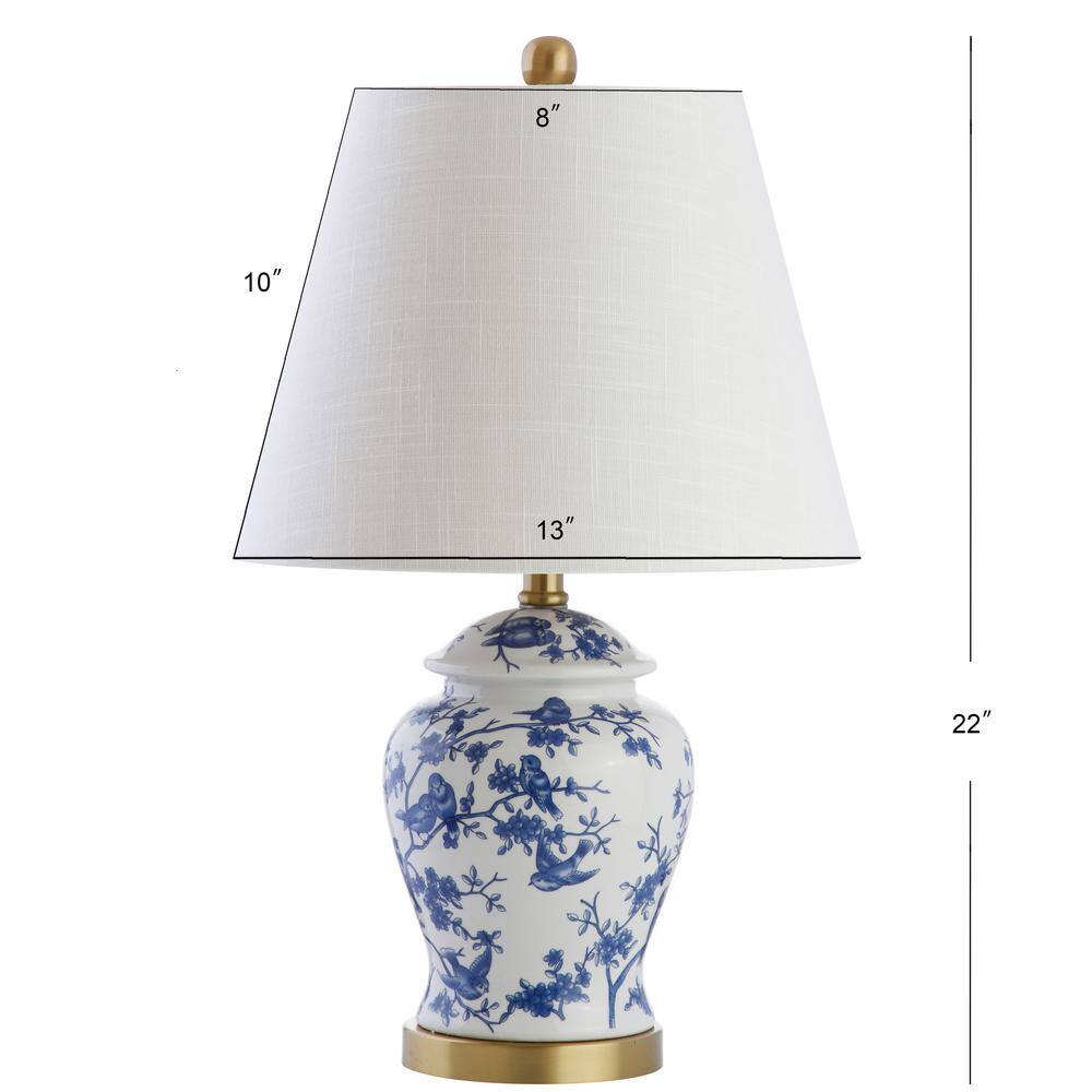 Penelope 22" Chinoiserie Blue and White LED Table Lamp