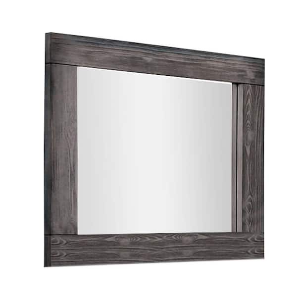 37 in. H x 2 in. W Medium Rectangle Gray Contemporary Mirror
