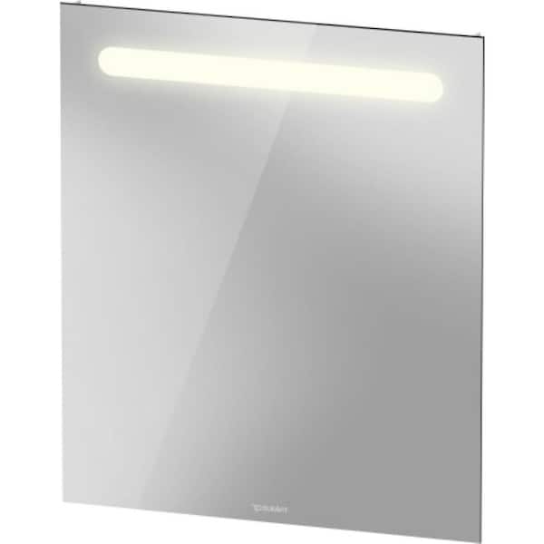 Duravit 1.375 in. W x 27.5 in. H Rectangular Frameless Wall Mount Bathroom Vanity Mirror in White