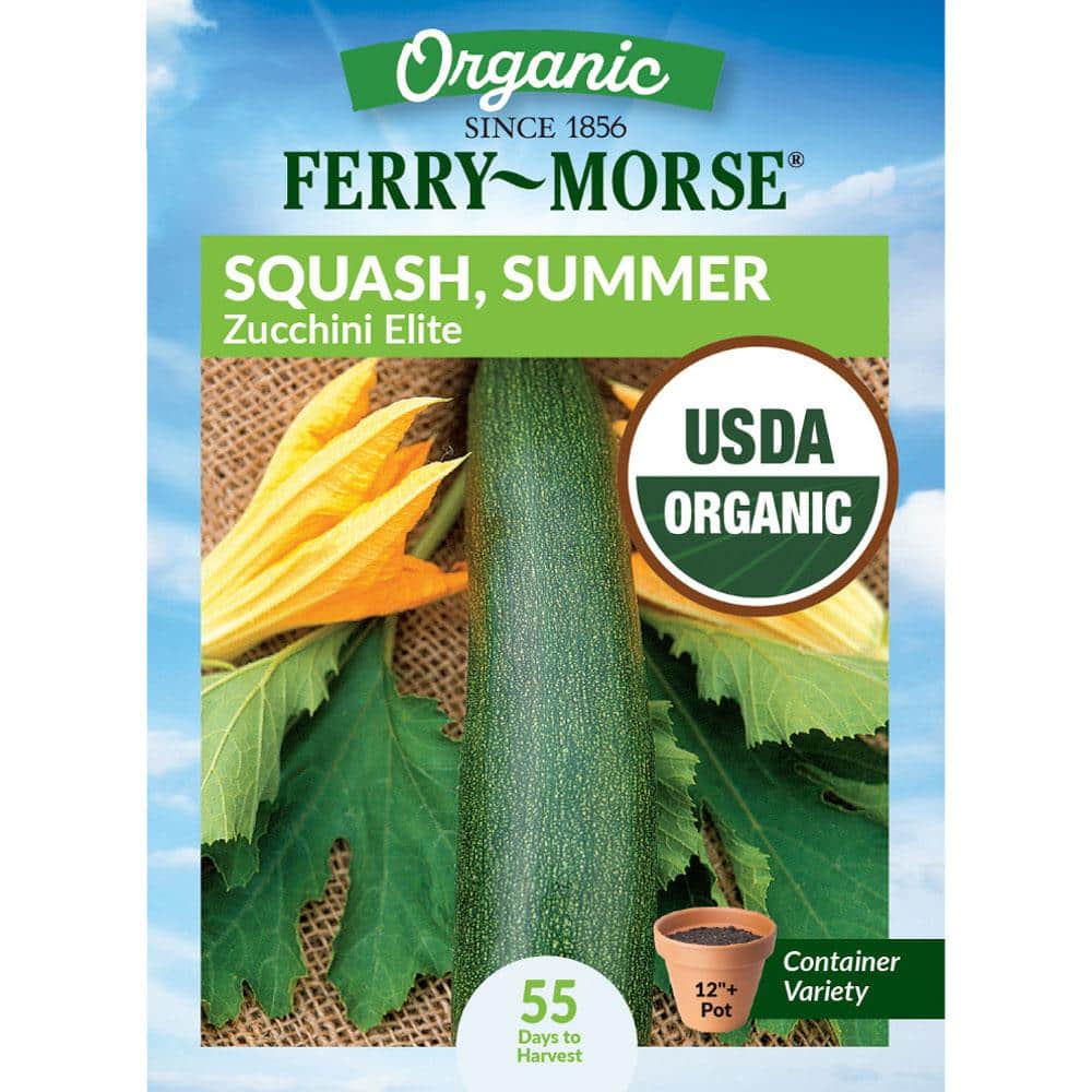 Ferry-Morse Organic Squash Zucchini Elite Fruit Seeds 9793 - The