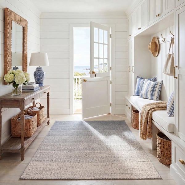 Natural Fiber 5 ft. x 8 ft. Natural/Gray Ombre Area Rug