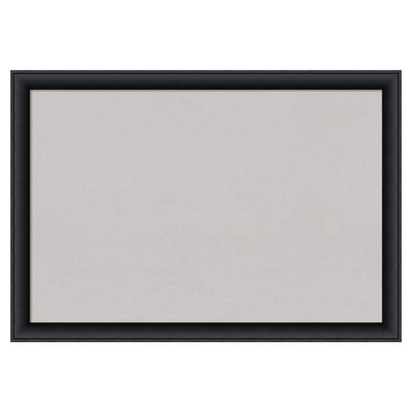 Amanti Art Nero Black Wood Framed Grey Corkboard 39 in. x 27 in ...