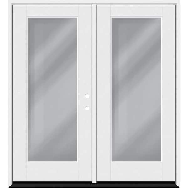 Steves & Sons Regency 60 in. x 80 in. Full Lite Clear Glass Primed LHIS Unfinished Fiberglass Retro Patio Door with 4 in. Jamb
