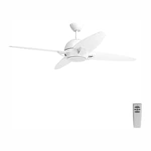 Soar 54 in. Indoor Integrated LED White Modern Ceiling Fan with Remote for Living Room and Bedroom