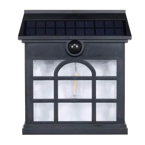 Westinghouse 11-Watt Equivalent Integrated LED Black Linkable Solar Motion Activated Outdoor Fence Light, 1200 Lumens