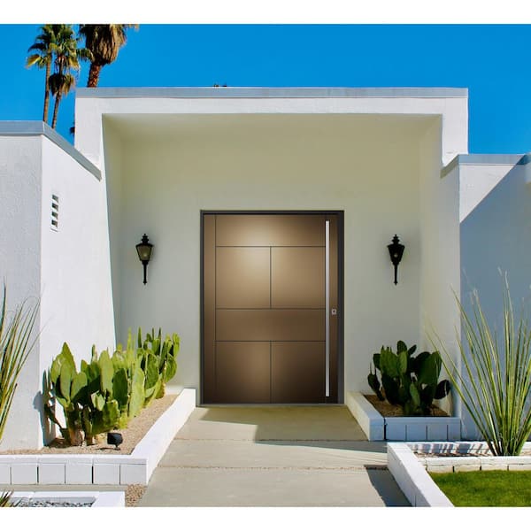 PANDA WINDOWS & DOORS 72 in. x 80 in. Lugano Bronze Aluminum