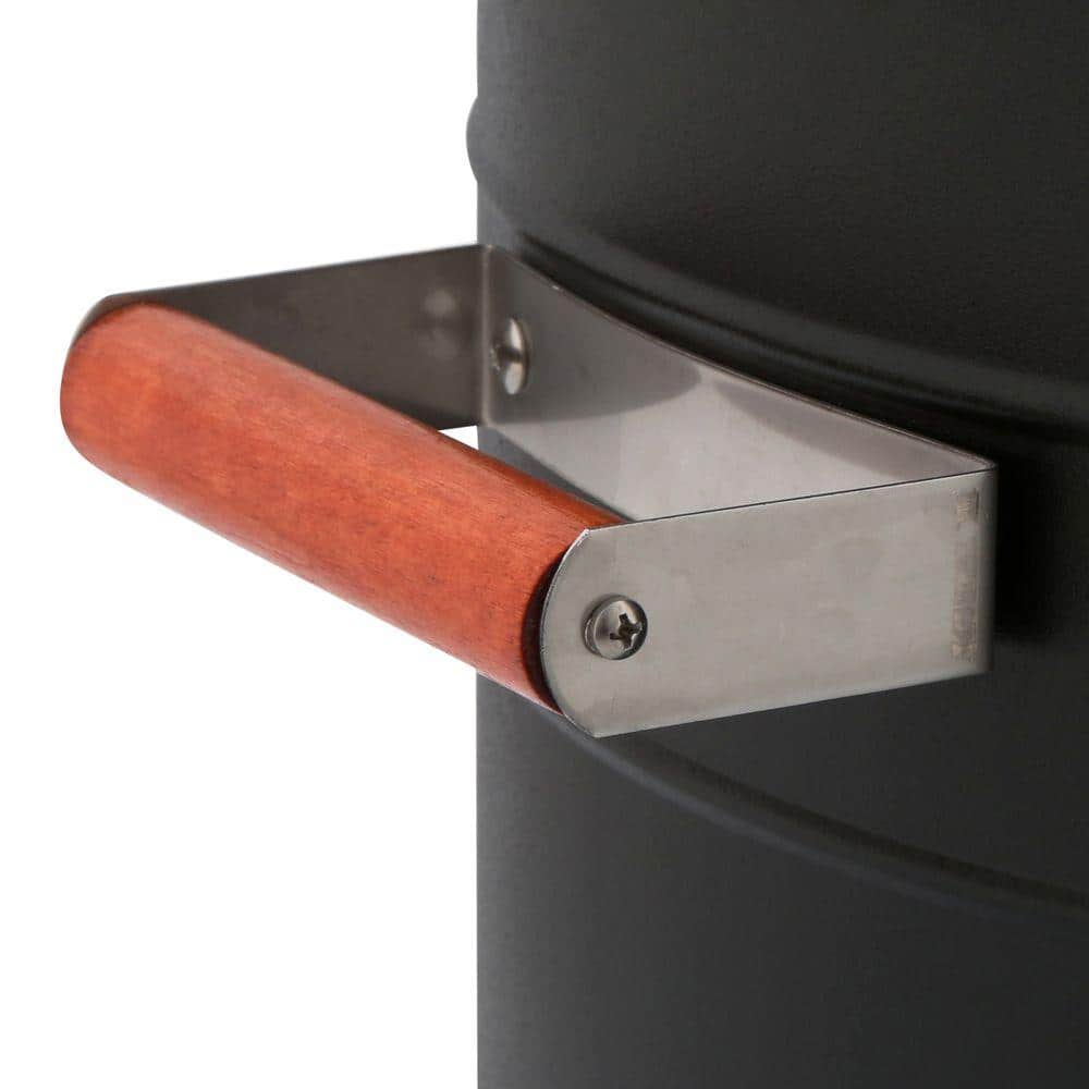 Charcoal Black Steel Water Smoker with Dual Cooking Levels