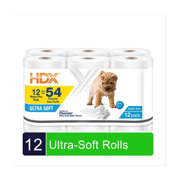 HDX UltraSoft Toilet Paper (326Sheets Per Roll, 12Rolls Per Pack