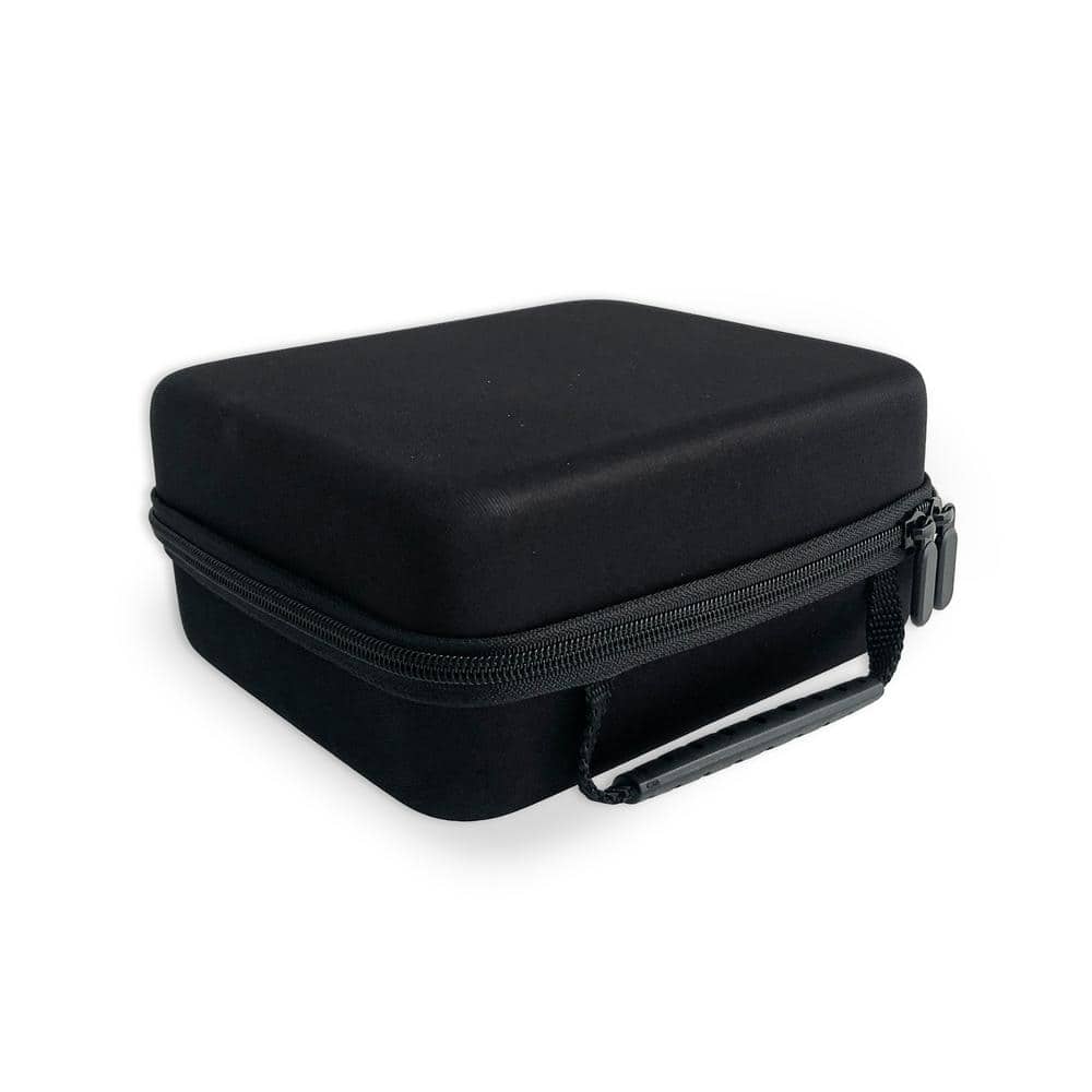 8 in. x 6.5 in. x 3.5 in. Black Fabric Battery Storage Case