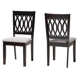 Florencia Grey and Espresso Brown Dining Chair (Set of 2)