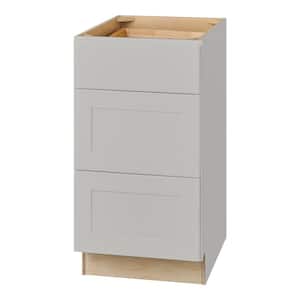 Avondale 18 in. W x 24 in. D x 34.5 in. H Ready to Assemble Plywood Shaker Drawer Base Kitchen Cabinet in Dove Gray