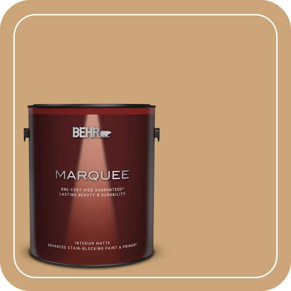 BEHR MARQUEE 1 gal. #BIC-30 Corkboard color Matte Interior Paint & Primer