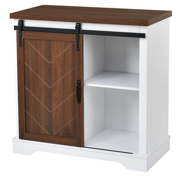 Unbranded Avondale 31.50-in W x 15.70-in D x 31.90-in H in Brown MDF Ready to Assemble Floor Base Kitchen Cabinet with Storage