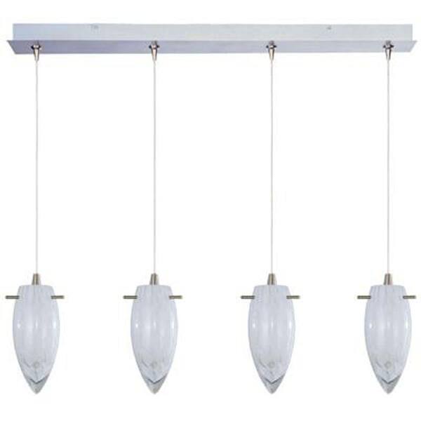 CLI White Cirrus 4-Light RapidJack Pendant and Canopy