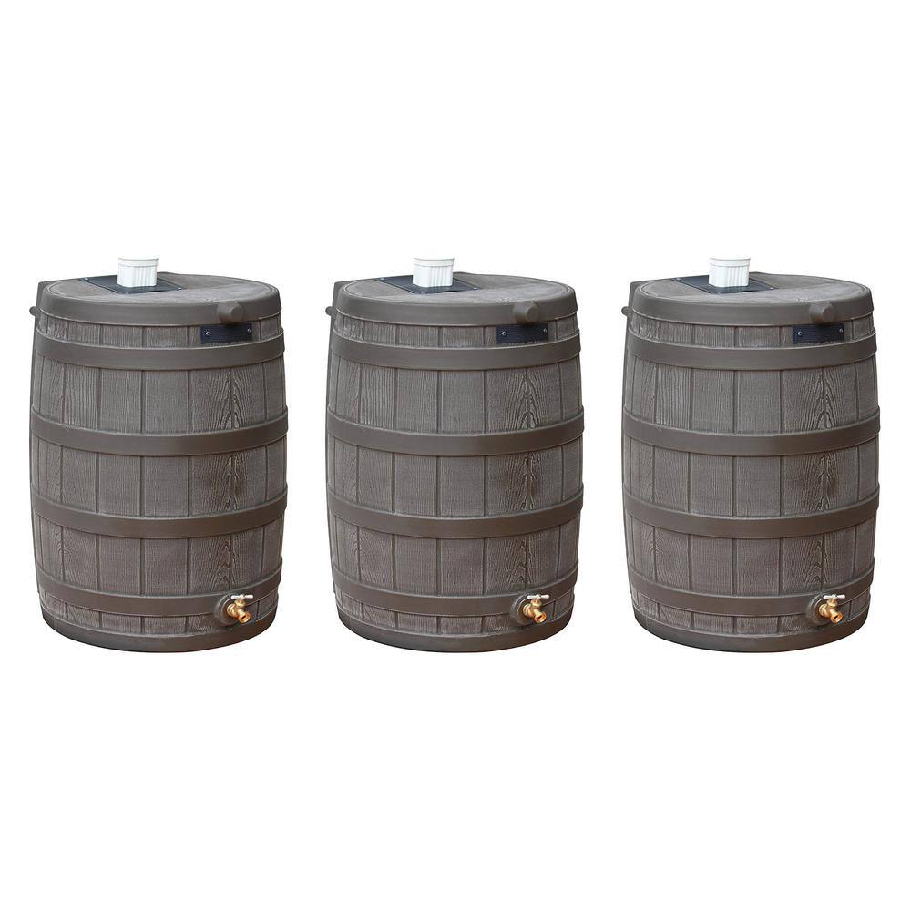 Rain Wizard 50 Gal. Plastic Rain Barrel with Brass Spigot (3-Pack) price history on PriceWatchPro