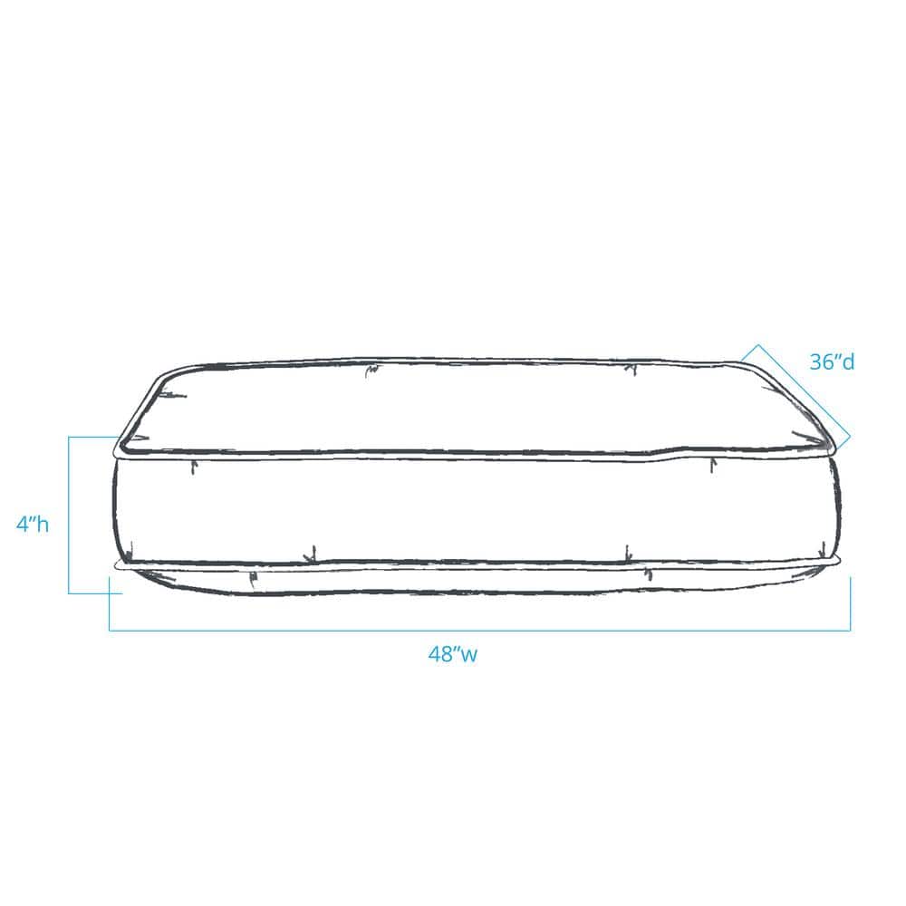 Large Green Striped Polyester Outdoor Pet Bed