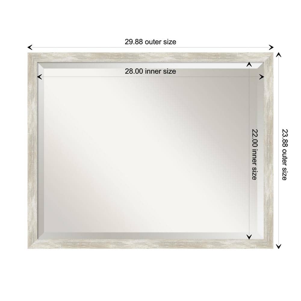 Crackled Metallic Narrow Framed Rectangular Bathroom Vanity Mirror
