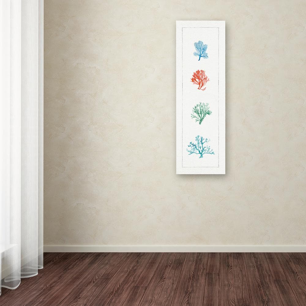 Water Coral VII Coastal Canvas Wall Art in Multicolor