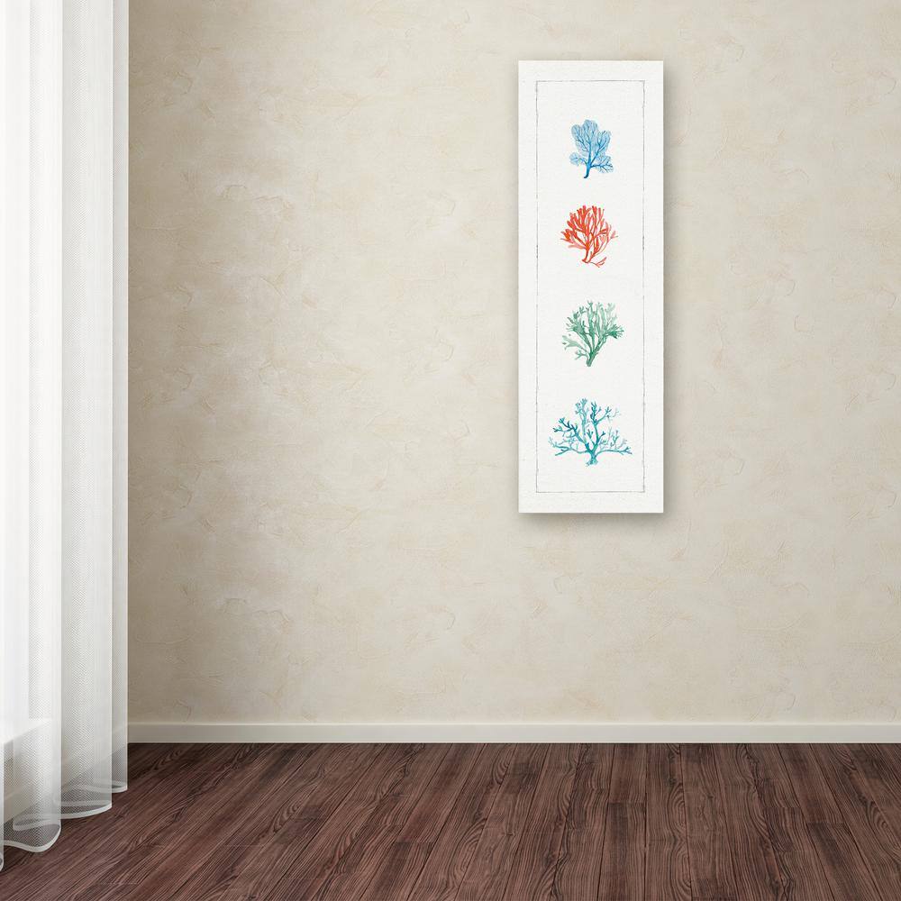 Colorful Coral Print on Canvas Wall Art, 8x24-Inch
